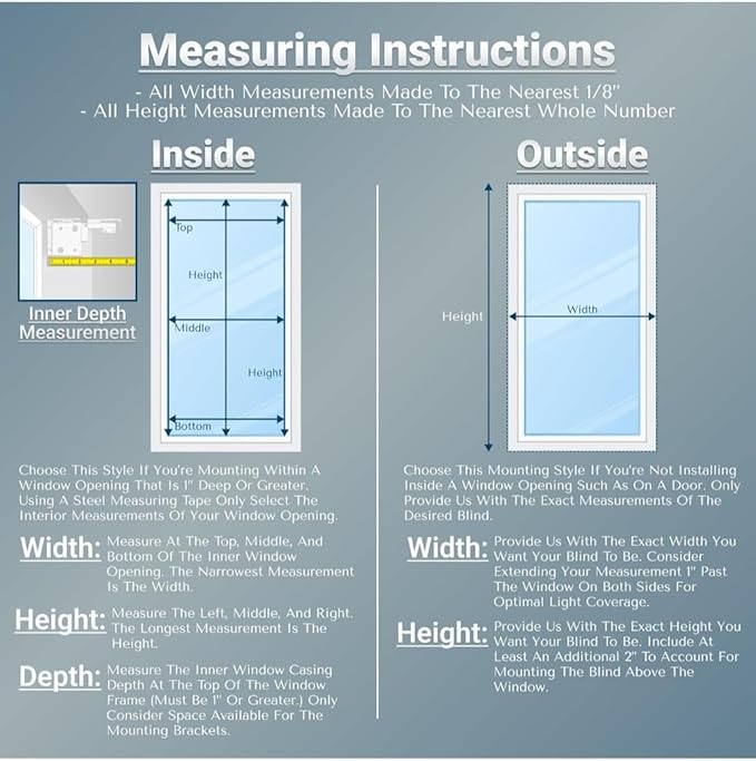 Blinds House Solution, Customizable Faux Wood Horizontal Cordless Window Blinds - 2 Inch Slats - White, Outside or Inside Mount, Cordless Faux Wood Blinds-Custom Window Blinds