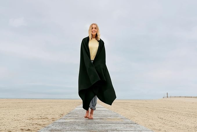 MV Sport Lightweight Sweatshirt Blanket Throw – Warm & Cozy, Breathable Oversized Fleece Knit, Couch, Bed, Travel, Cold Nights, and Outdoors – Soft Light Weight Blanket 54" x 84" Forest