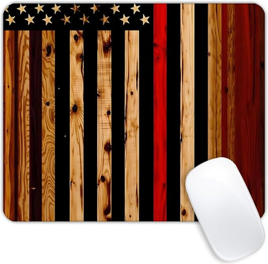 Wood American Flag Mouse pad Customized Mousepad Non-Slip Rubber Base Mouse Pads for Computers Laptop Office Desk Accessories Mouse pad
