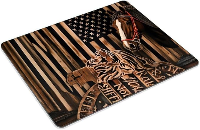 Horse, National Flag Mouse pad Customized Mousepad Non-Slip Rubber Base Mouse Pads for Computers Laptop Office Desk Accessories Mouse pad