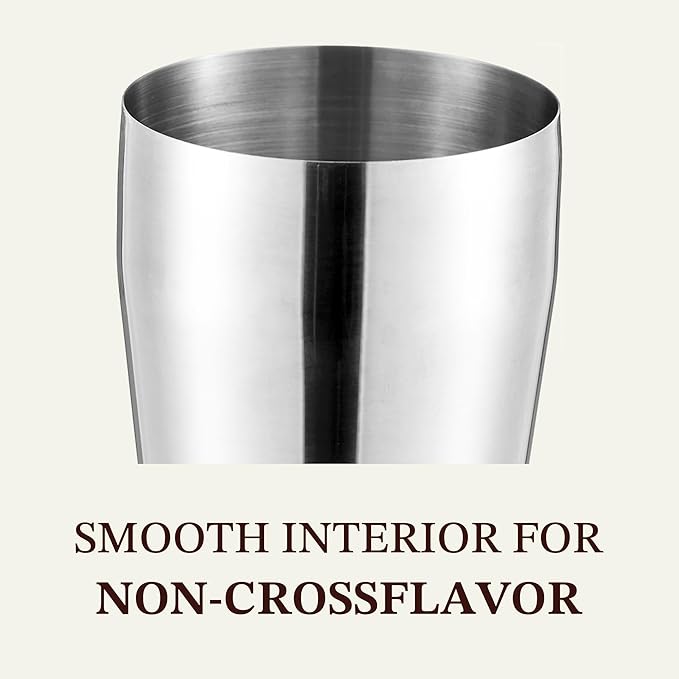 KITESSENSU Cocktail Shaker Set, 2-Piece Boston Shaker Set for Drink Mixing, Premium 18/8 Stainless Steel Martini Shaker for Bartending and Home Bar - 18oz & 28oz, Recipes Booklet Included, Silver