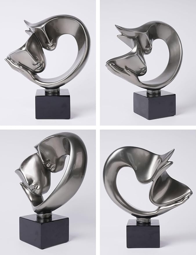 Abstract Sculpture Decor Modern Arts Lover Figurine Table Centerpiece Statue Polyresin 10.6 inch