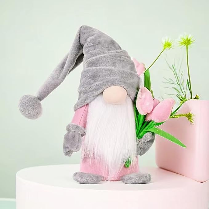 Gnome Plush Decorations Gift, 15 inch Gnome Decorations for Home,Christmas Gnomes Plush for Tiered Tray Decor, Swedish Gnomes Thanksgiving Christmas Decor Table Decoration Home Tabletop Elf Doll,Grey