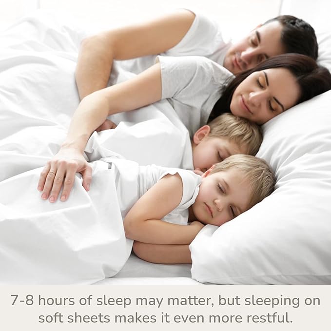 100% Egyptian Cotton Twin Sheets Set 1000 Thread Count Luxury Hotel Soft and Smooth White Twin Size Bed Sheet Set 16" Deep Pocket Sateen Weave Extra Long Staple Cotton Bedding - 3 Piece