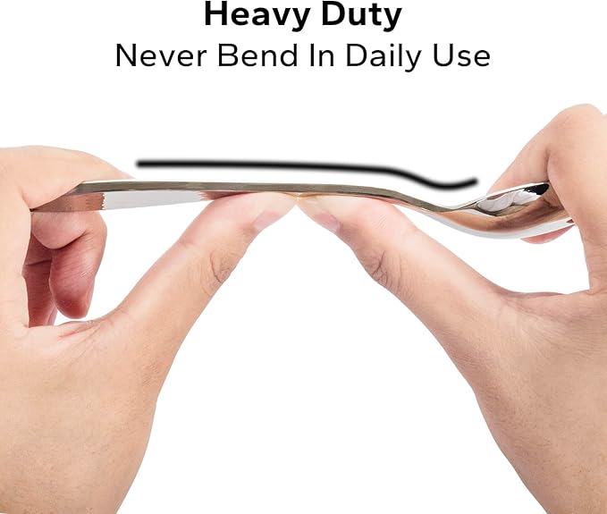 Alata Emma 40-Piece 18/10 Silverware Set, Hammered Flatware Set, Heavy Duty Stainless Steel Cutlery Set, Modern Kitchen Utensils, Dinnerware Sets Service for 8, Mirror Polished & Dishwasher Safe