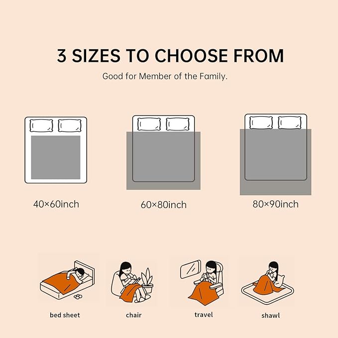 Fleece Bed Blankets Throw Size - Soft Lightweight Plush Fuzzy Cozy Luxury Blanket Microfiber Throw for Couch Bed,All-Season Breathable,40x60 Inches