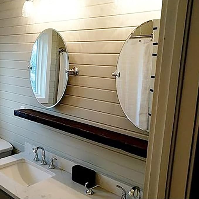 joelsantiques - 54 Inch Wooden Floating Shelves for Wall - 54x6x2 in - Made of Natural Wood - Long Heavy Duty Rustic Wall Shelves for Bedroom - Perfect for Living Room, Kitchen - Black