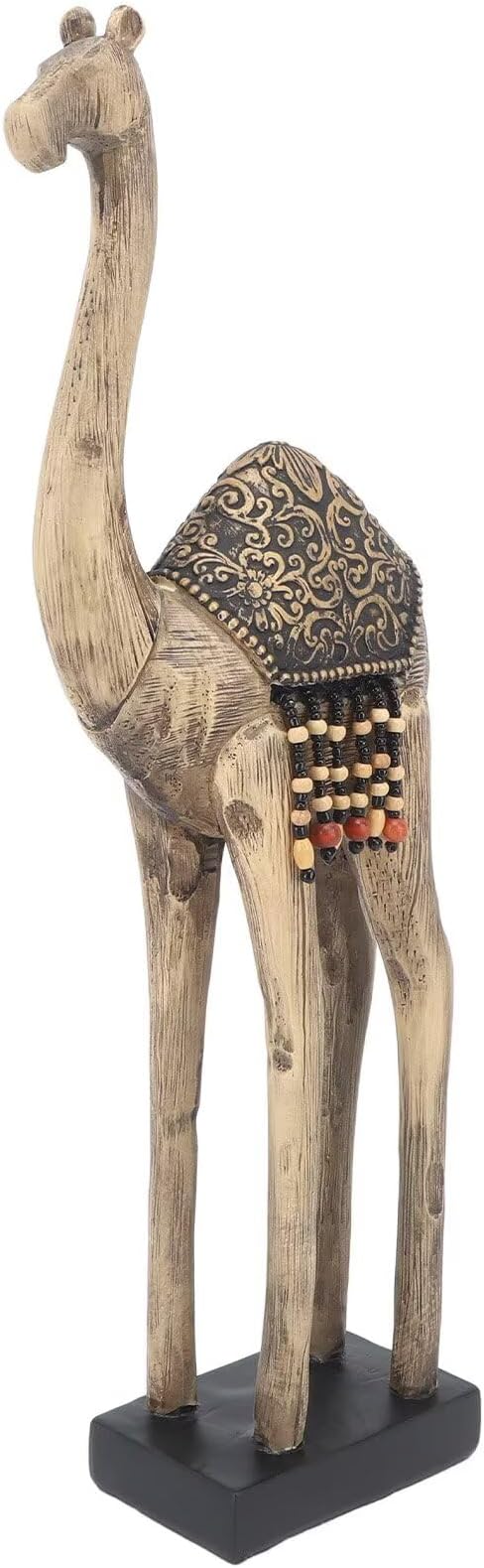 Camel Statue Resin Camel Figurine 5.90x2.55x16.14in Desert Animal Figurines Retro Style Room Decor Exquisite Living Room Decor for Home Office Decor (L)