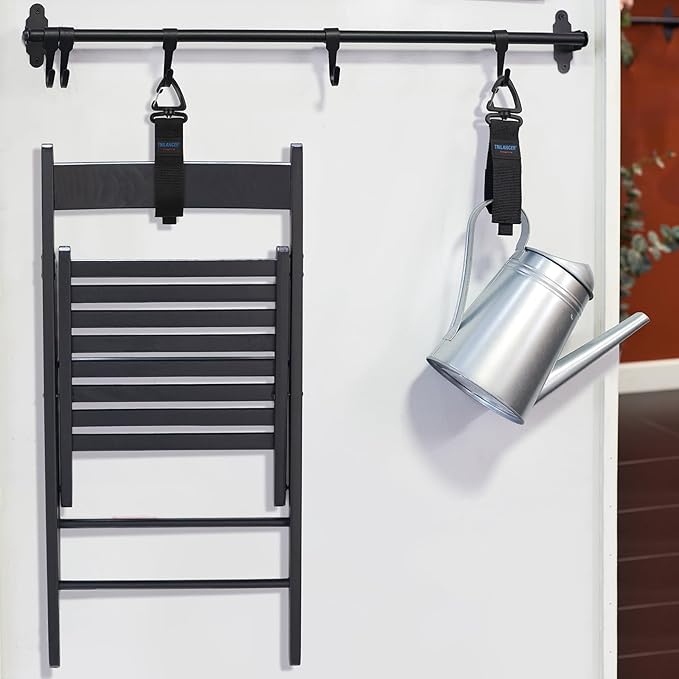 Heavy Duty Storage Straps(10-Pack), Trilancer Hook-and-Loop Cord Organizer and Hanger with Triangular Buckle to Hang on Walls for Cables, Wires, Rope, Hoses, Organization for Home, Garage or Workshop