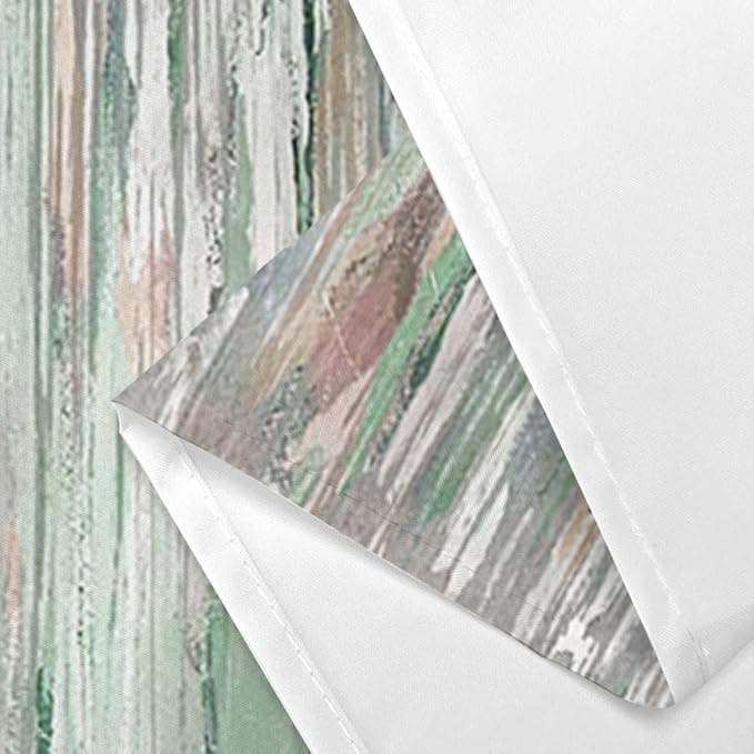 JAWO Abstract Shower Curtain, Modern Aesthetic Stripe Shower Curtain Sets with 12 Hooks for Bathtub Bathroom Gray Green Contemporary Abstract Painting Fabric