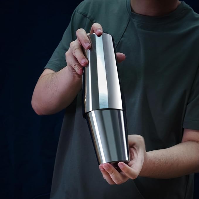Cocktail Shaker, 4-Piece Pro Stainless Steel Bar Set, Mixed Drink Shaker, Cocktail Tin for Bartending