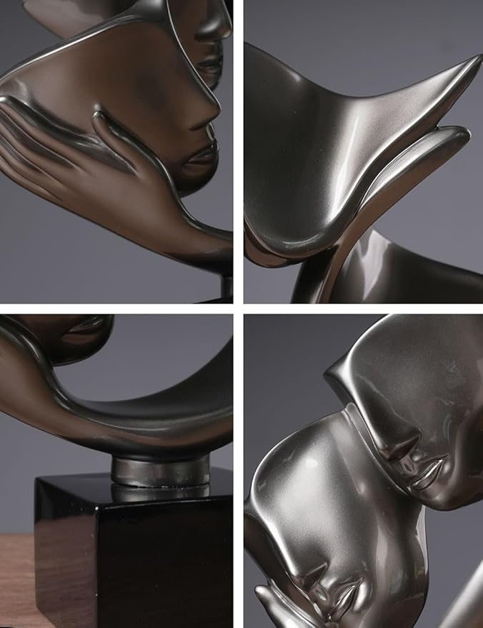 Abstract Sculpture Decor Modern Arts Lover Figurine Table Centerpiece Statue Polyresin 10.6 inch