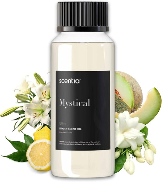 Scentia Hotel Diffuser Oil Inspired by The Wynn, Las Vegas Hotel - 120 mL 4.06 fl oz - Essential Oil Blend Melon, Raspberry, Lily, Jasmine & Lemon for Aromatherapy Diffusers - Mystical