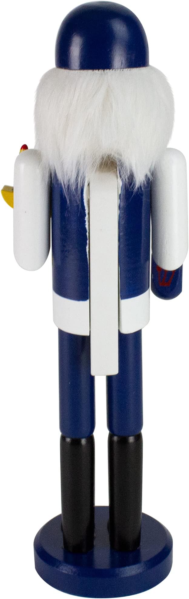 Northlight 14" Blue and White Wooden Hanukkah Nutcracker with Dreidel and Menorah