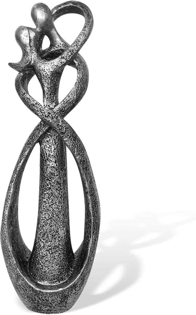 Resin Couple Home Decor Romantic Gift for Weddings Valentine's Day and Anniversaries Decoration Figurine for Girlfriend, Bridal Shower, Engagement (Little Retro)