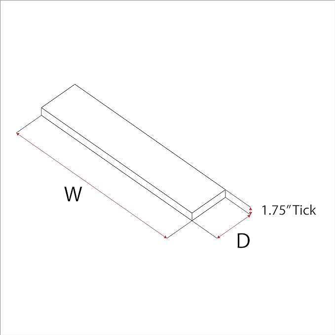 URBANDI, Rustic Floating Shelves, Set of 2, Hidden Bracket, Solid Wood, Heavy Duty, Wall Mounted Shelves, (Dark Brown, 48Wx8D)