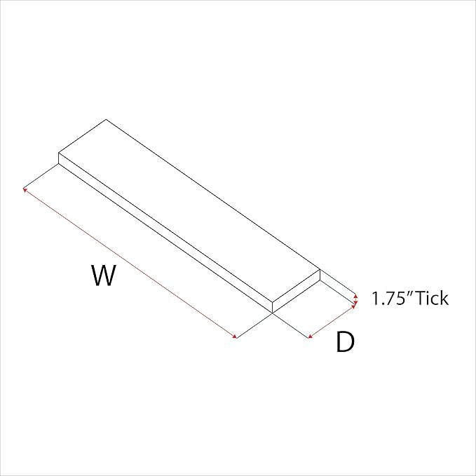 URBANDI, Rustic Floating Shelves, Set of 2, Hidden Bracket, Solid Wood, Heavy Duty, Wall Mounted Shelves, (Provincial, 36Wx12D)