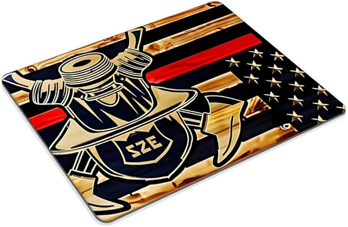 Firefighter American Flag 001 Mouse pad Customized Mousepad Non-Slip Rubber Base Mouse Pads for Computers Laptop Office Desk Accessories Mouse pad