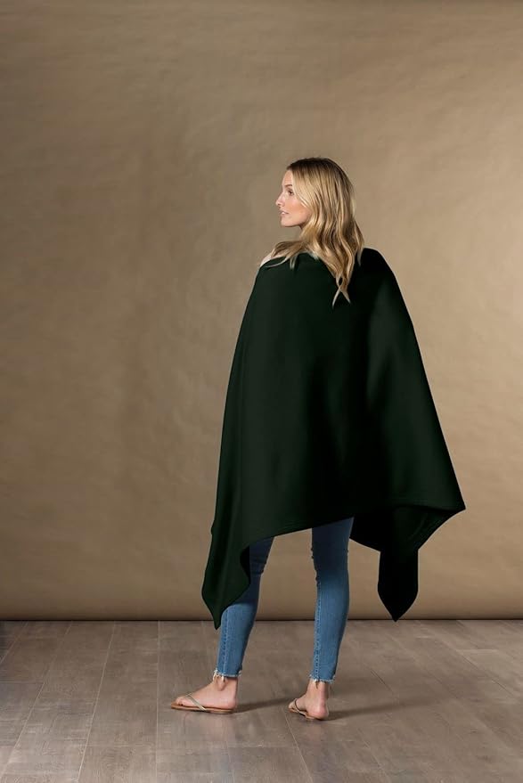 MV Sport Lightweight Sweatshirt Blanket Throw – Warm & Cozy, Breathable Oversized Fleece Knit, Couch, Bed, Travel, Cold Nights, and Outdoors – Soft Light Weight Blanket 54" x 84" Forest