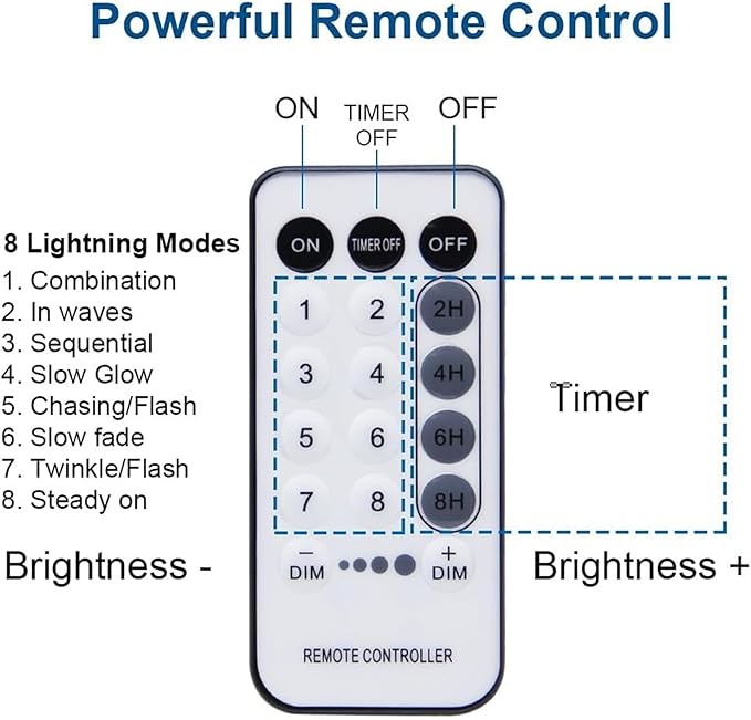 WATERGLIDE 300 LED Curtain Lights, Remote Control Christmas Hanging String Lights, 8 Lighting Mode, Plug in for Indoor Outdoor Halloween Holiday Party Garden Backdrop Wedding Home Decor, Purple