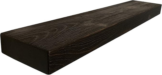 joelsantiques - 42 Inch Wooden Floating Shelves for Wall - 42x6x2 in - Made of Natural Wood - Long Heavy Duty Rustic Wall Shelves for Bedroom - Perfect for Living Room, Kitchen - Mocha