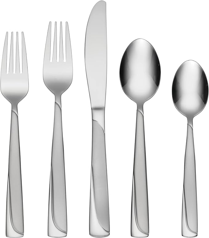 Oneida H025074A Madeline 74 Piece Everyday Flatware Set, Service For 12