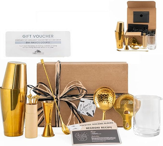 A Bar Above 32-Piece Bartender Kit for Home Bar, Premium Professional Barware Set with Boston Shaker, Jigger, Mixing Glass, Bar Tools and Accessories, Ideal Bartending Gift for Cocktail Lovers