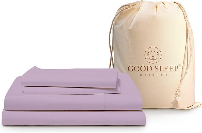 Good Sleep Bedding Deep Pocket King Sheet Set - 4 Pc, 100% Egyptian Cotton Bed Sheets, 1000 Threadcount 16" Deep Pocket Sheets King Size with Pillow Covers, Soft Hotel Sheets Like Quality - Lavender