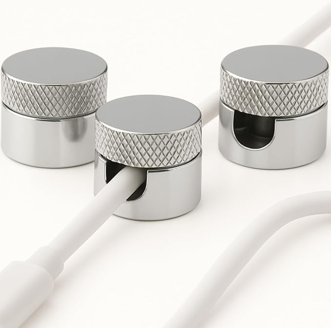 3PCS Cord Holder for Nightstand, Computer Cord Organizer for Desk, Appliance Cord Organizer, Stick-On Cable Clip for Charger, Laptop, USB, Headphones, Wire Management Set