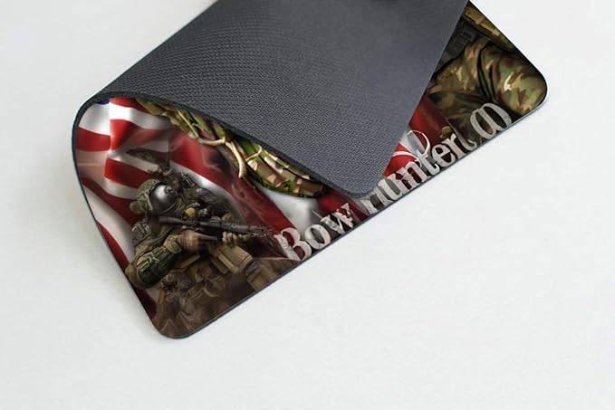 Bow Hunter American Flag Camo Mouse pad Customized Mousepad Non-Slip Rubber Base Mouse Pads for Computers Laptop Office Desk Accessories Mouse pad