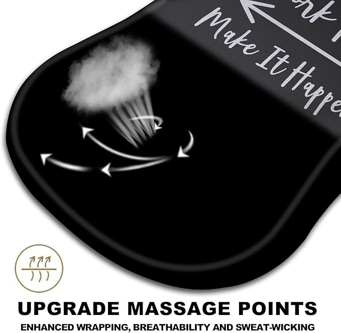 Mouse Pad Wrist Support, Ergonomic Mouse Pad with Massage Dot, Comfortable Computer Mouse Pad for Laptop, Wrist Rest Pain Relief Mousepad with Non-Slip PU Base for Office & Home, 12 x 8 in