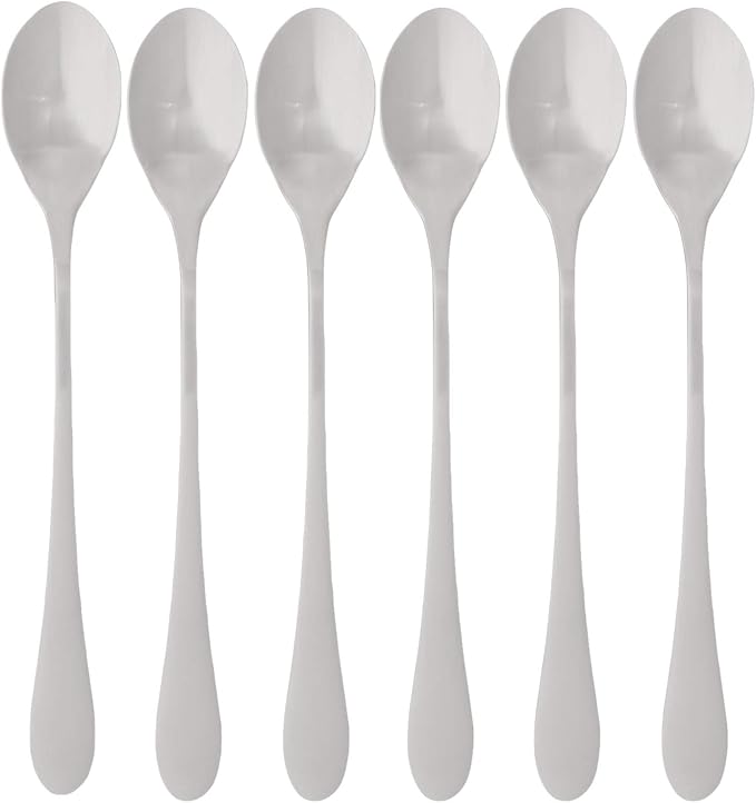 Knork Original Iced Tea Spoon, Matte,Silver
