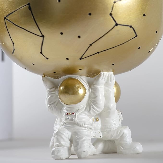 BUTILIVEEN Astronaut Decorative Bowl for Sundries, Spaceman Candy Bowl, Key Holder and Jewelry Storage Box, Astronaut Decor, Gifts for Spaceman Lover, Resin, 5.09" W