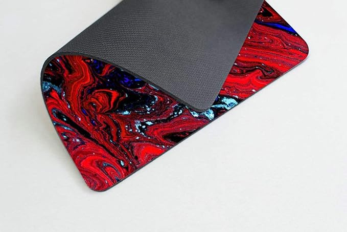 Red Magma Marble Mouse pad Customized Mousepad Non-Slip Rubber Base Mouse Pads for Computers Laptop Office Desk Accessories Mouse pad (Red Magma Marble)