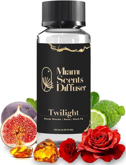 Twilight Black Velvet Scent Inspired by Edition Dubai Hotel 4 Fl -120 ml Essential Oils for Home Office Diffuser Luxury Fragance Refill Aromatherapy Fresh Blend of Blonde Wood Rose Ocean and Black Fig