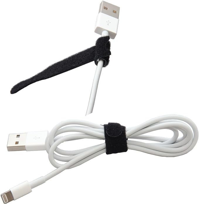 Reusable Cable Ties 1/2" x 8" for Cable Management and Organizing Cords - 30 Pack Bundled with 2 Bonus Cinch Straps (Purple)