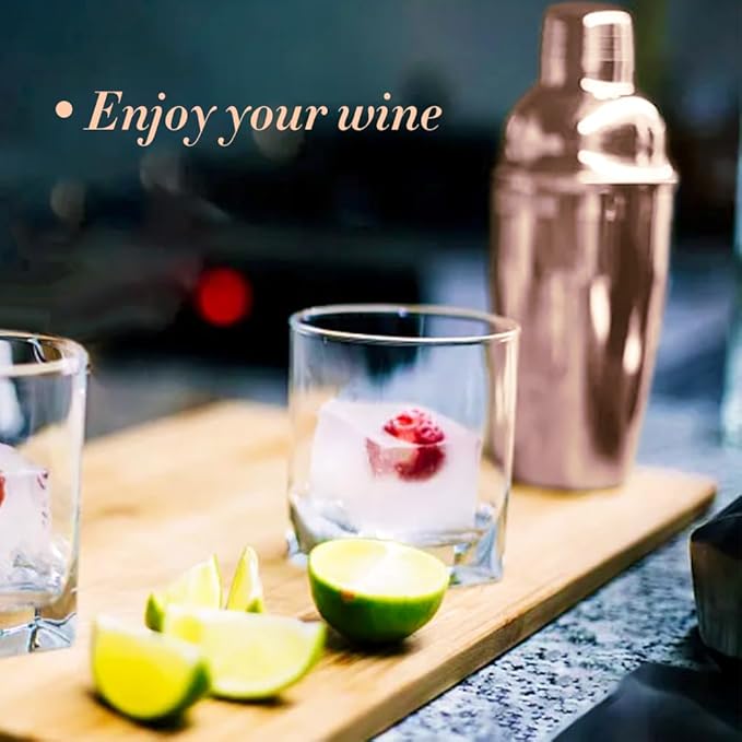 Cocktail Shaker,25 oz Drink Mixer with Built-in Strainer for Mixing Drinks Margaritas,Beginner Friendly Stainless Steel Mixer Bar Utensil Tool(rose)