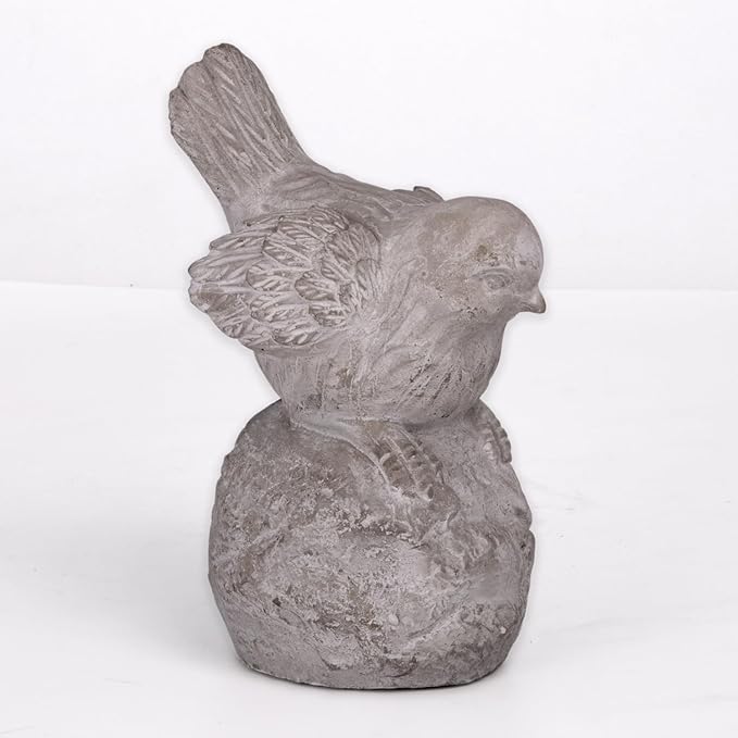 Bird Statues for Outdoor, Small Decorative Cement Bird Sculpture for Lawn, Patio Yard Lawn Figurine Decorative Ornament Home Decor Items: 4.50"x3.75"x7.50"H