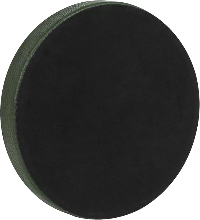 HofferRuffer Faux Leather Round Serving Tray, Vegan Croco Leather Decorative Tray, Food Tray for Storage Drinks, Snack & Cosmetics, Dia.12'' x 1.6'' (Green)