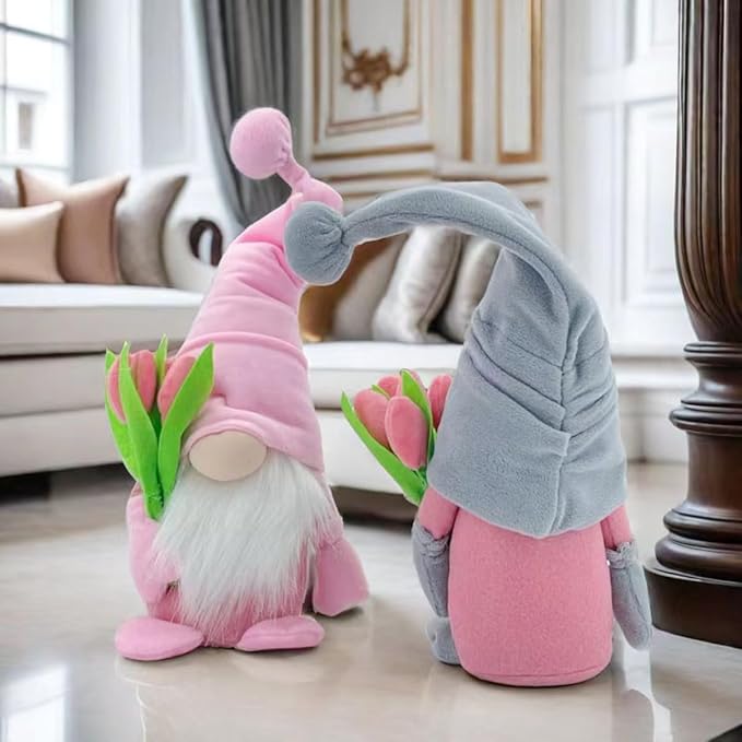 Gnome Plush Decorations Gift, 15 inch Gnome Decorations for Home,Christmas Gnomes Plush for Tiered Tray Decor, Swedish Gnomes Thanksgiving Christmas Decor Table Decoration Home Tabletop Elf Doll,Grey