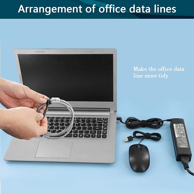 50PCS 6 Inch Adjustable 6-Inch Cord Organizer Ties, Fastening Cable Ties,Microfiber Cloth Used for Computer Link Cable Cord Management USB Cable Cable Ties (Black)