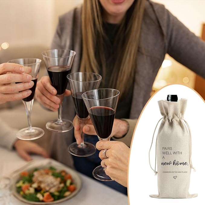 House Warming Gifts New Home Pairs Well with A New Home Wine Bag New Home Gift Ideas Realtor Gift to Clients First Housewarming Gifts New Home Gifts for New Home Owner New House Wine Bag
