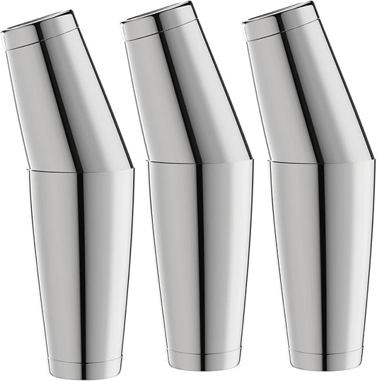 WOTOR Boston Cocktail Shaker Set, 18 oz & 28 oz Stainless Steel Weighted Shaker Tins, Metal Martini Shaker Drink Mixer for Bartending, professional Bar Tools for Bartender