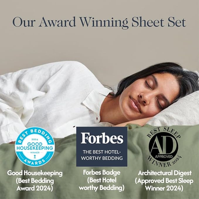 100% Egyptian Cotton Percale Sheets King Size - Genuine Luxurious 400 Thread Count - Naturally Crisp, Breathable, Skin-Friendly & Cooling - Softer After Each Wash - Oeko-TEX Certified Giza