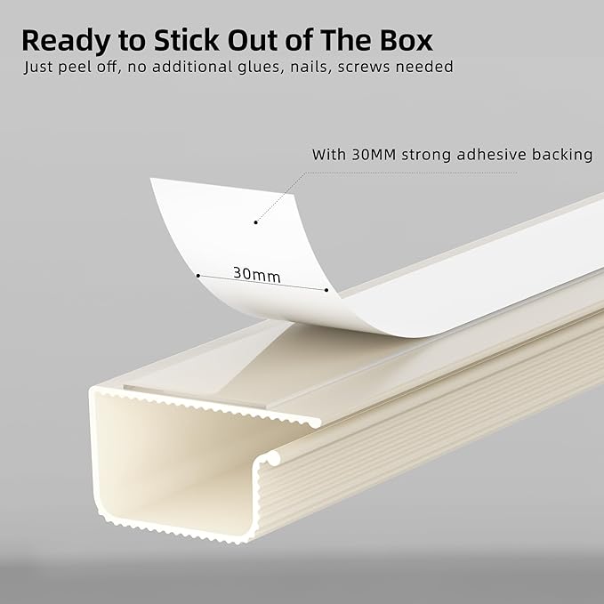 YECAYE 157in Cable Management, Cord Organizer,Easy Install Self-Adhesive Cable Organizer,Cord Management, Desk Wire Holder for Office Organization,Child and Pet Proofing, Beige