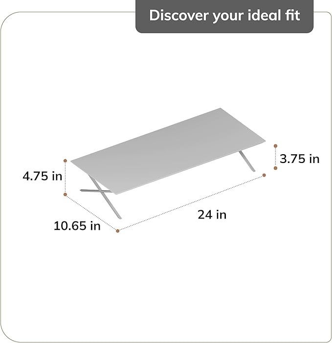 Anji Mountain Monitor Stand - Desktop Organizer & Laptop Riser, Ergonomic Monitor Riser, Space-Saving Monitor Stand for Desk, Durable Construction, Easy Assembly, Ideal for Home & Office,Natural