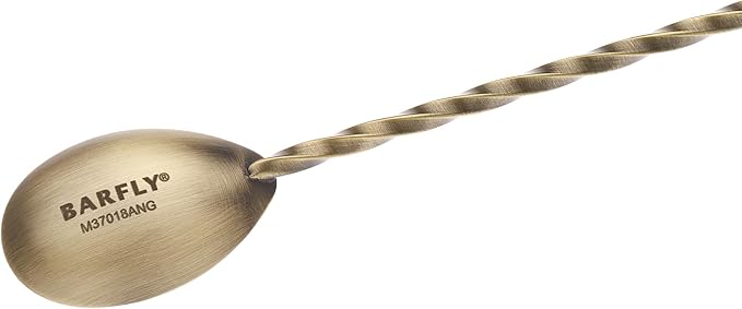 Barfly Bar Spoon with Muddler, 11 13/16" (30 cm), Antique Gold