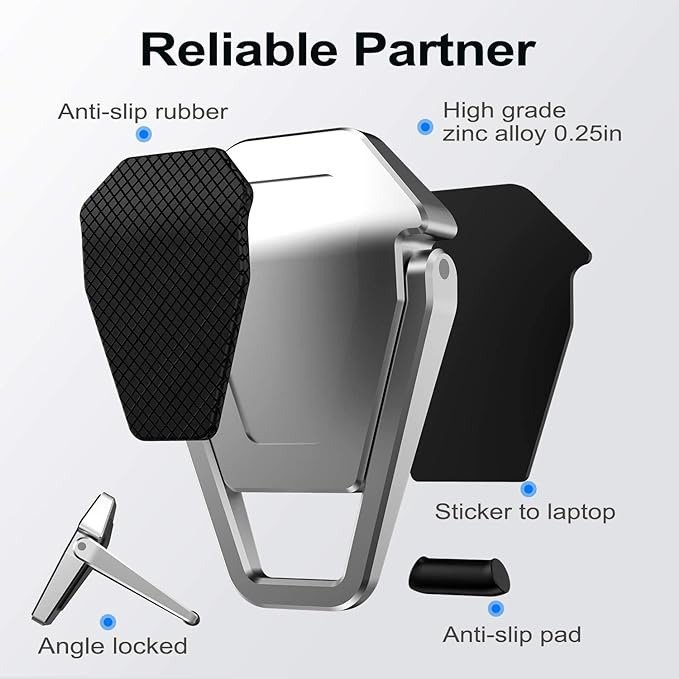 Laptop Stand for Desk, Portable Anti-Slip Keyboard Riser, Zinc Alloy Keyboard Stands, Computer Stand Compatible with MacBook Air/Pro, 10-15.6 Inches Laptops and Keyboards (Black)