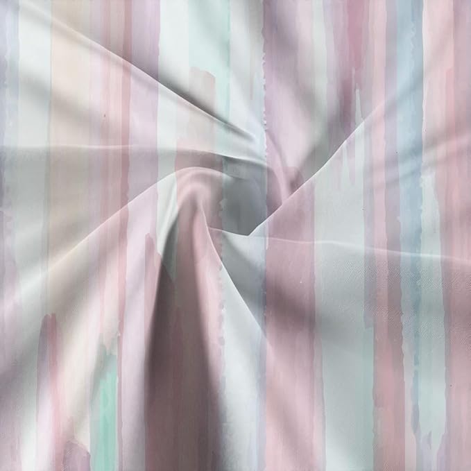 JAWO Abstract Shower Curtain, Modern Aesthetic Stripe Shower Curtain Set 72 X 72 Inches with 12 Hooks for Bathtub Bathroom Gray Yellow Contemporary Abstract Painting Fabric