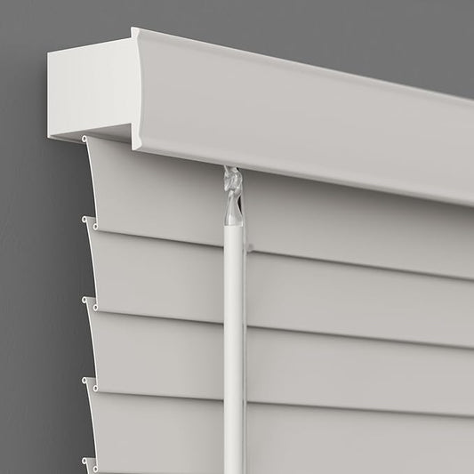 2 Inch Cordless Room Darkening Faux Wood Blind - 53.5" W x 72" L - Gray, Over 1,000 Custom Sizes Starting at 18.97, Inside or Outside Mount, Venetian Shades for Interior Windows by Lumino